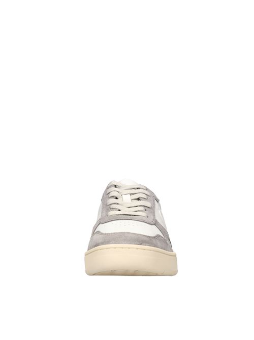Sneakers in leather and eco-leather LIU JO | WALKER 01 TUMBLED LEATHER/COW SUEDEBIANCO-GRIGIO-VERDE